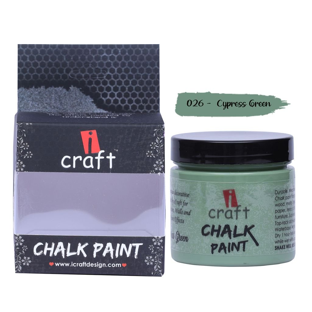 iCraft Chalk Paint Cypress Green - Jar of 250 ML