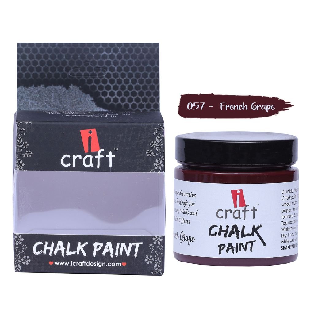 iCraft Chalk Paint French Grape - Jar of 250 ML