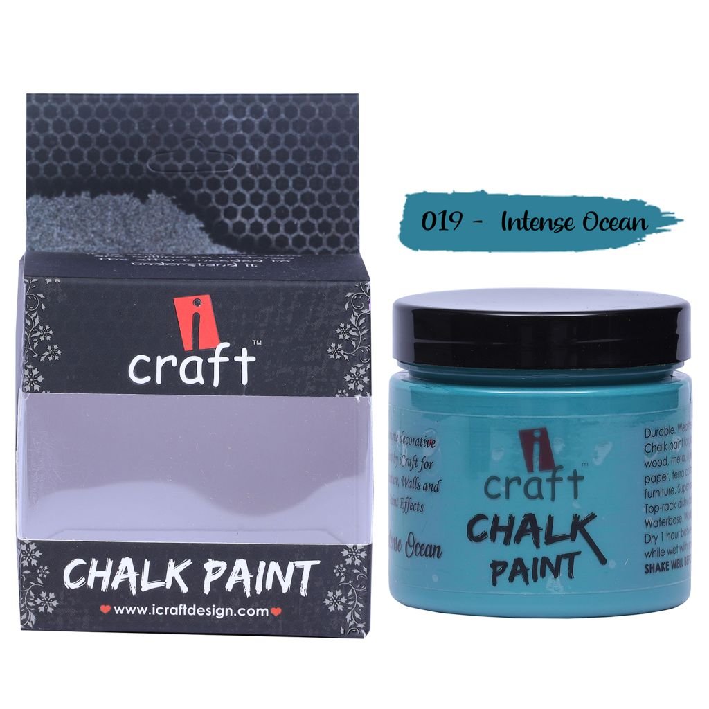 iCraft Chalk Paint Intense Ocean - Jar of 250 ML