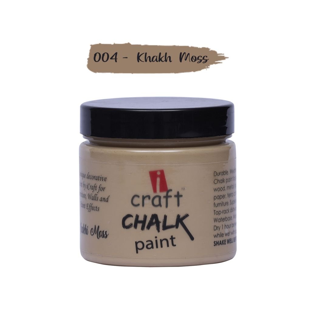 iCraft Chalk Paint Khakh Moss - Jar of 250 ML
