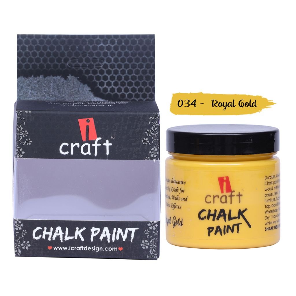 iCraft Chalk Paint Royal Gold - Jar of 250 ML