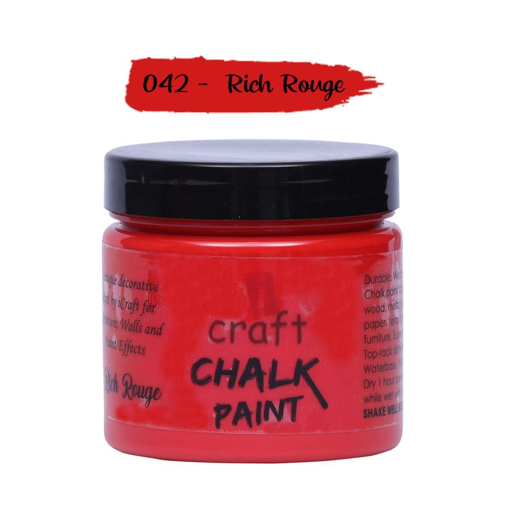iCraft Chalk Paint Rich Rouge - Jar of 250 ML