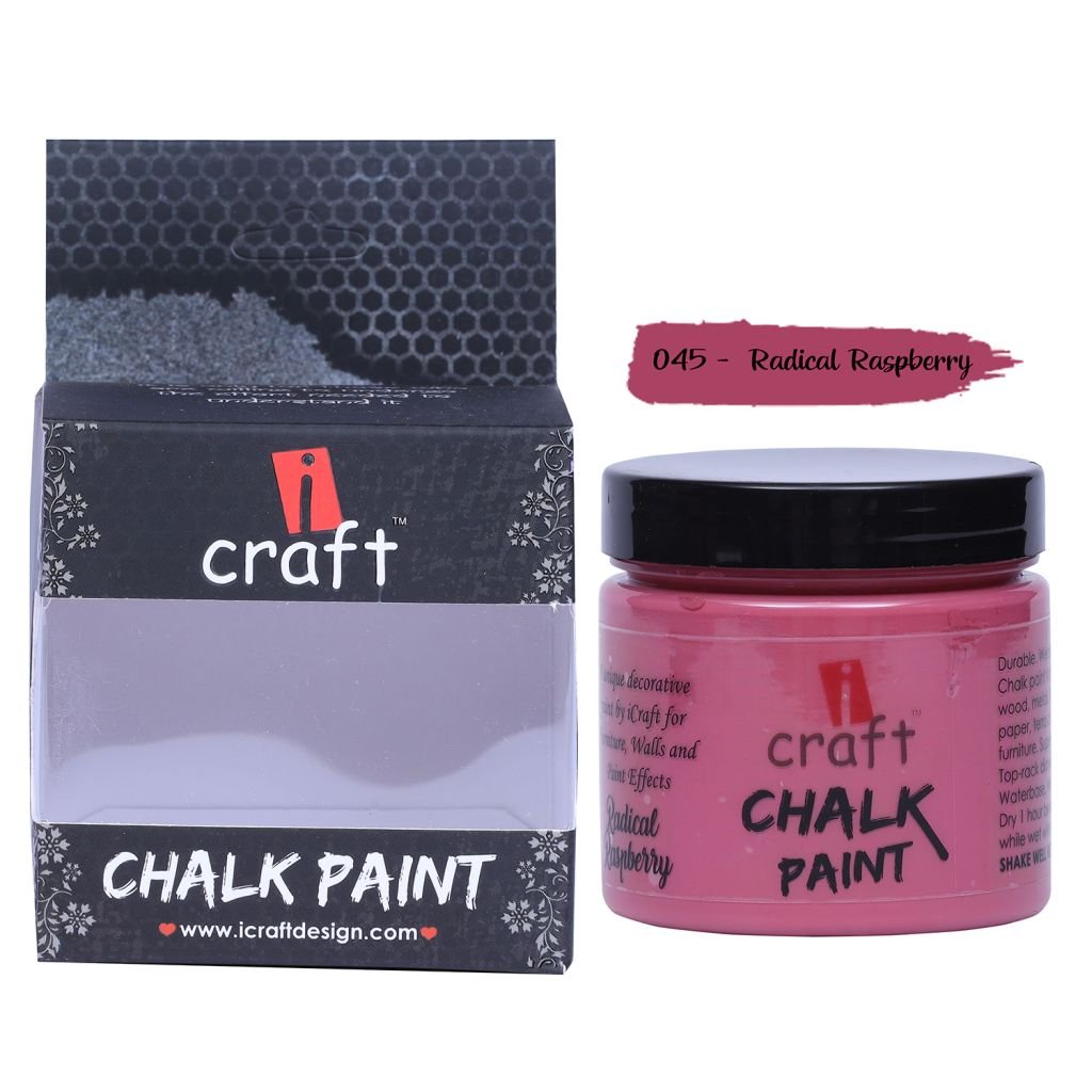 iCraft Chalk Paint Radical Raspberry - Jar of 250 ML