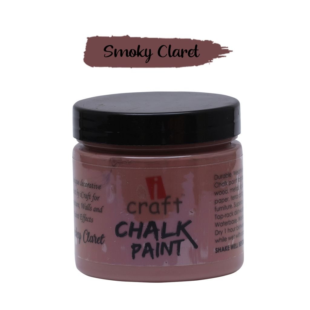 iCraft Chalk Paint Smokey Claret - Jar of 250 ML