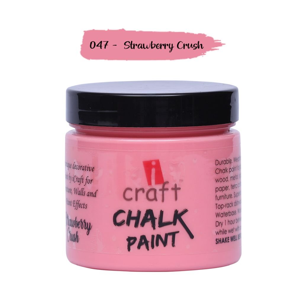 iCraft Chalk Paint Strawberry Crush - Jar of 250 ML