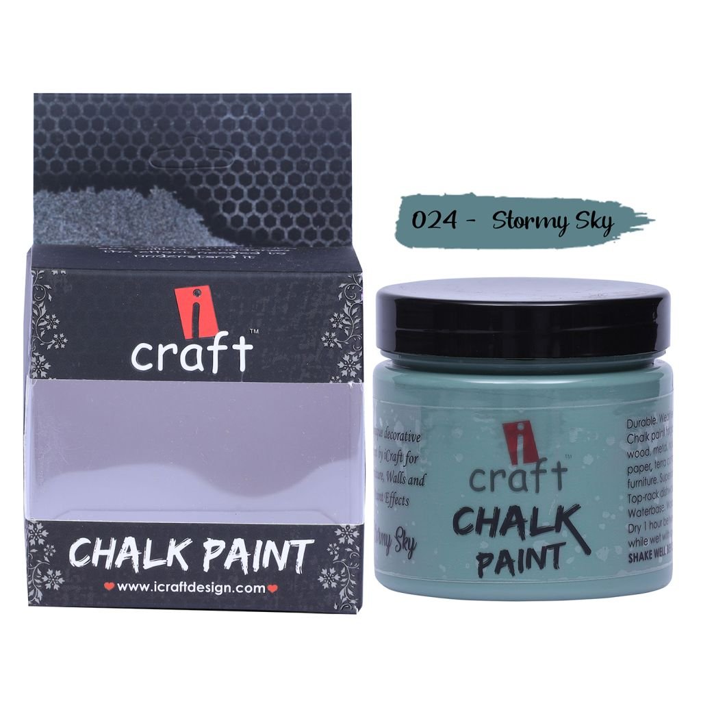 iCraft Chalk Paint Stormy Sky - Jar of 250 ML