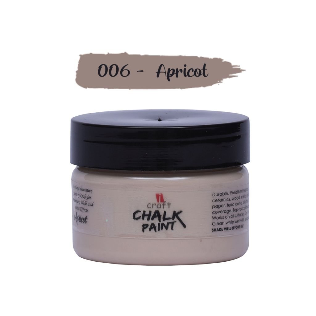 iCraft Chalk Paint Apricot - Jar of 50 ML