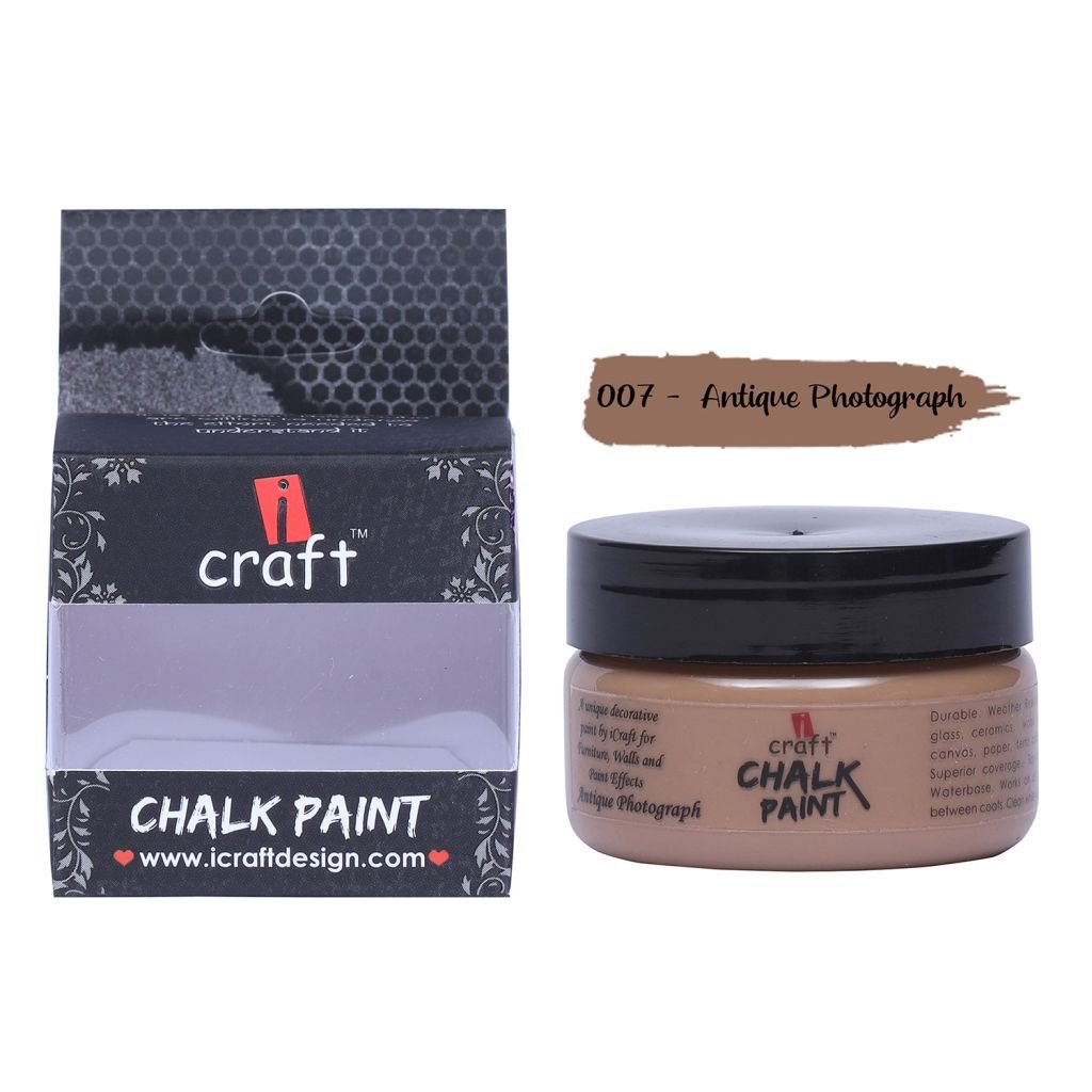 iCraft Chalk Paint Anitque Photograph - Jar of 50 ML