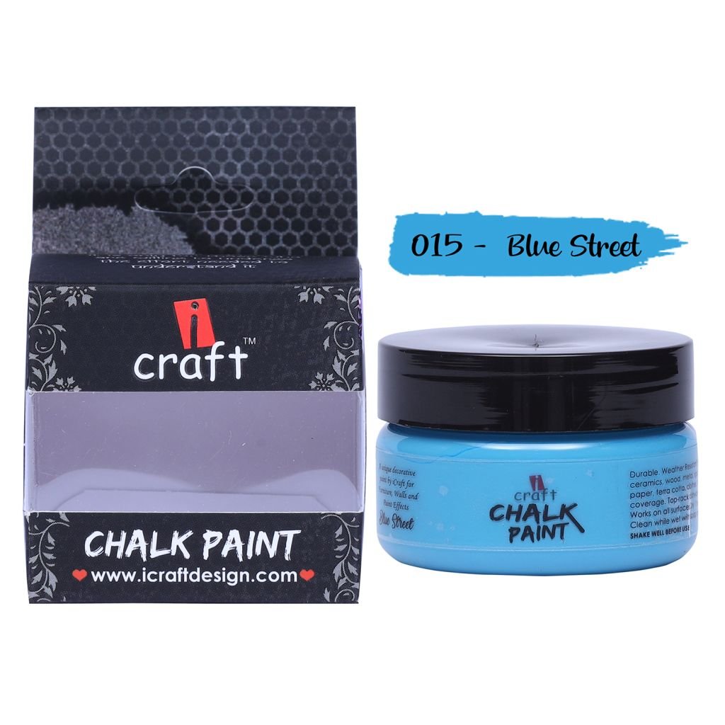 iCraft Chalk Paint Blue Street - Jar of 50 ML