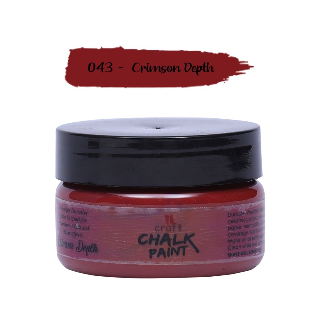 iCraft Chalk Paint Crimson Depth - Jar of 50 ML