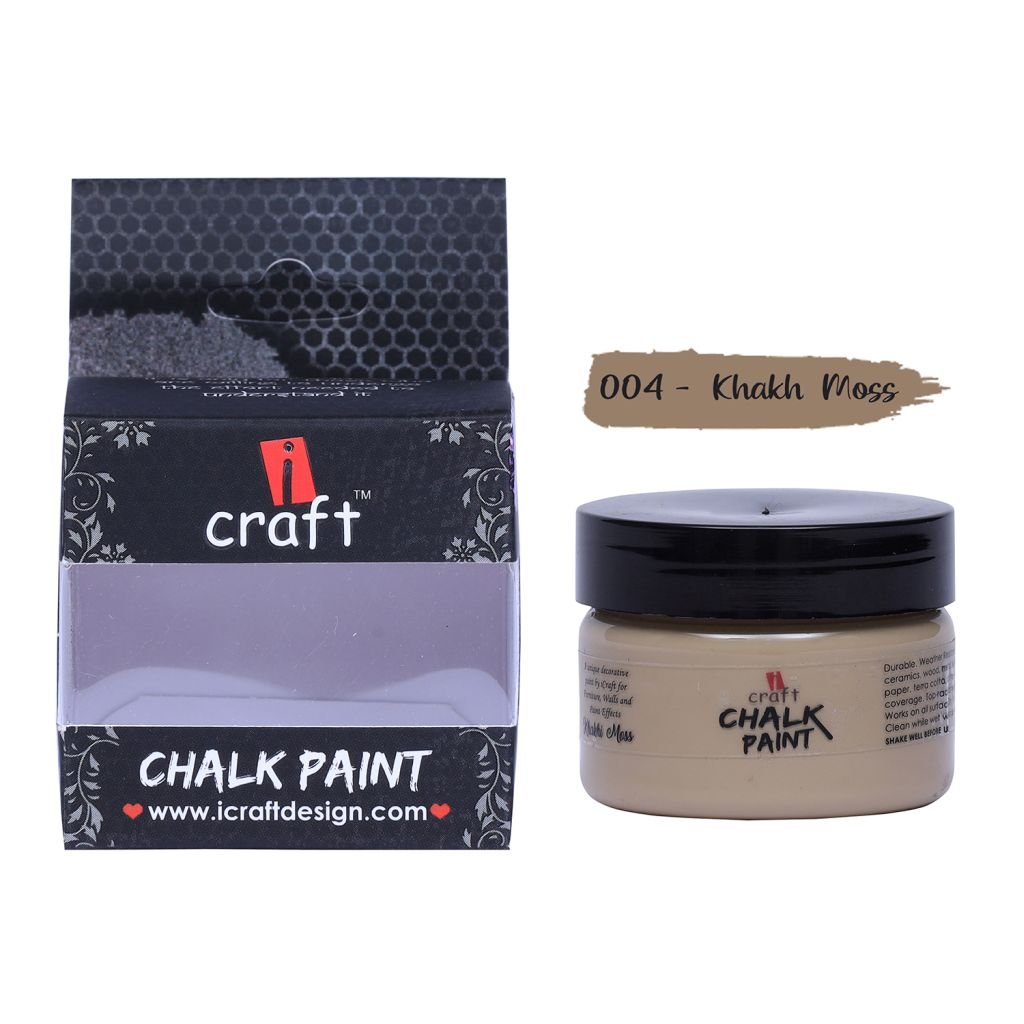 iCraft Chalk Paint Khakh Moss - Jar of 50 ML