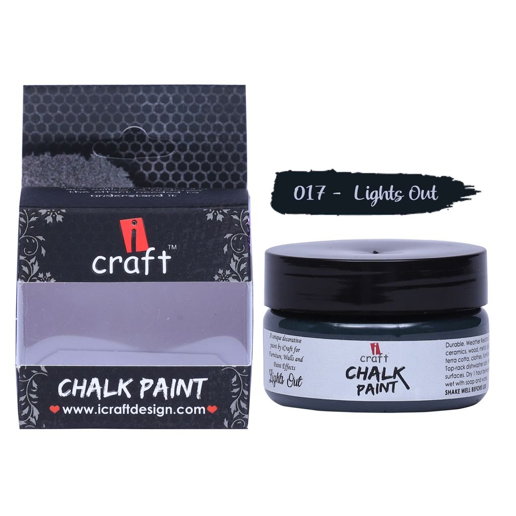 iCraft Chalk Paint Light Out - Jar of 50 ML