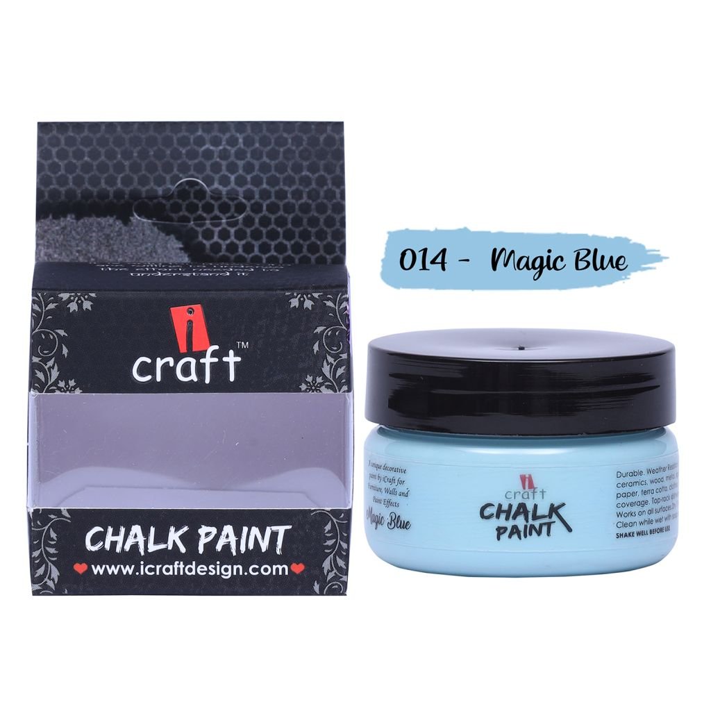iCraft Chalk Paint Magic Blue - Jar of 50 ML