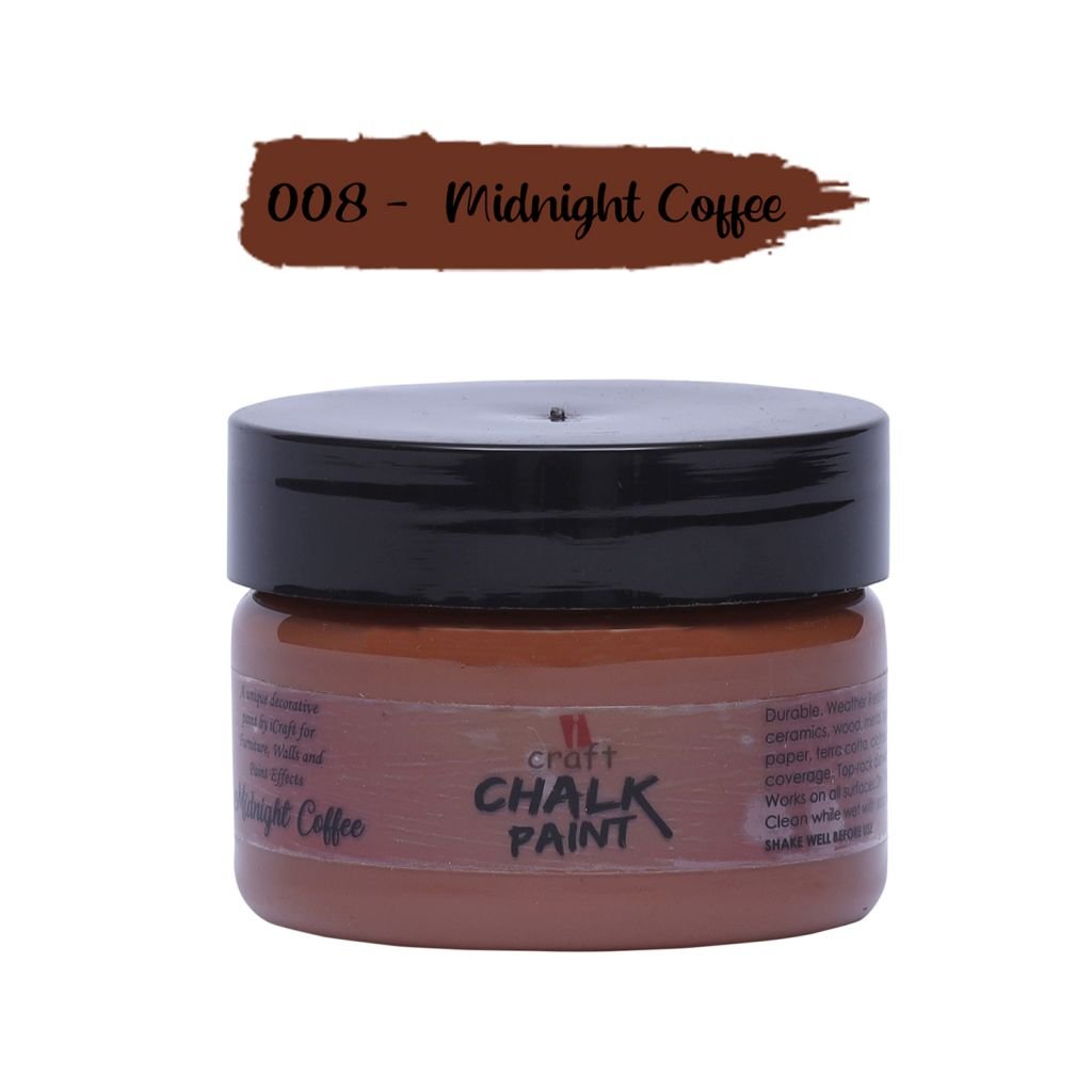 iCraft Chalk Paint Midnight Coffee - Jar of 50 ML