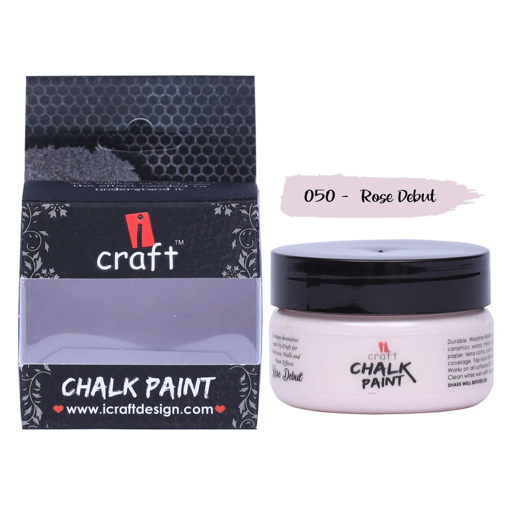 iCraft Chalk Paint Rose Debut - Jar of 50 ML