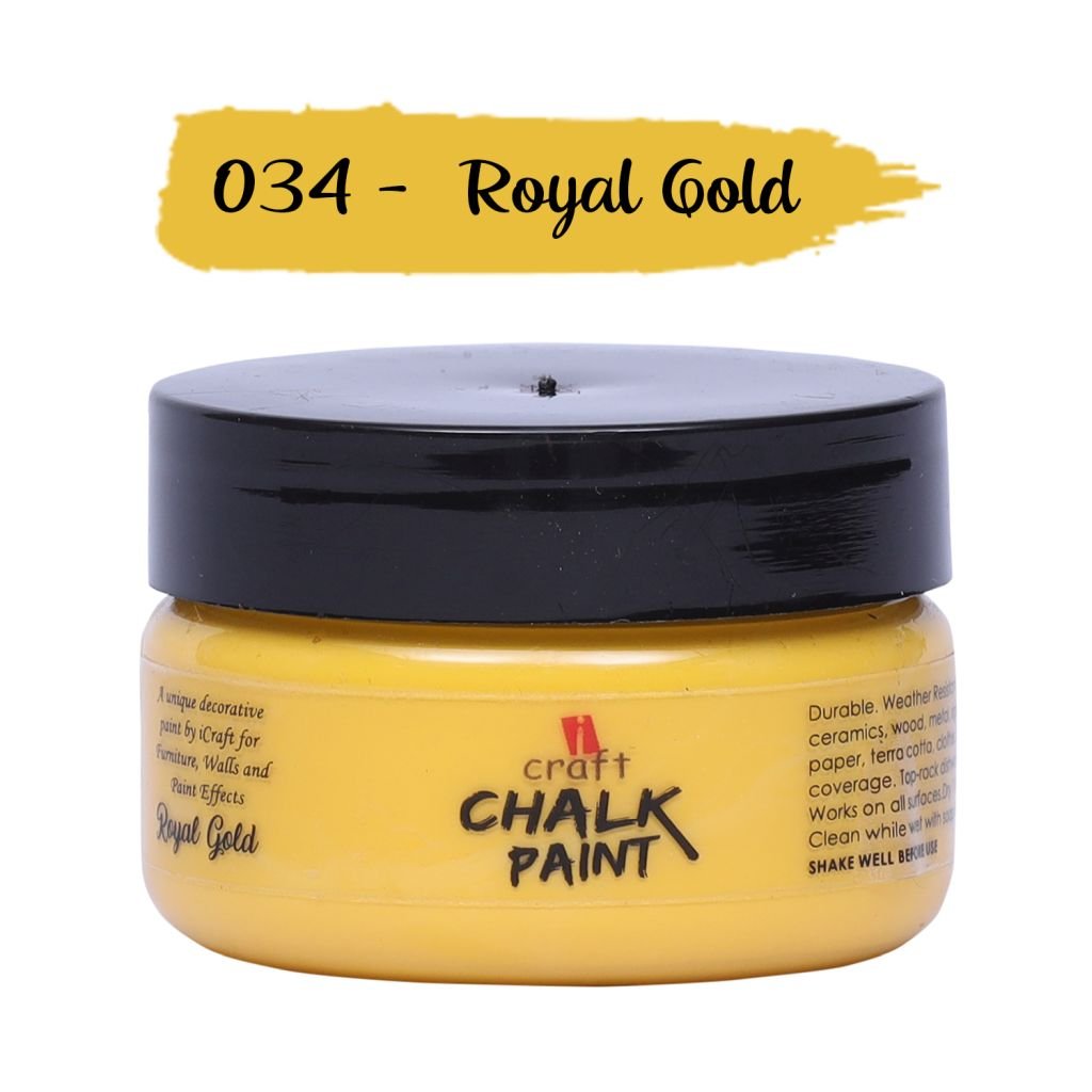 iCraft Chalk Paint Royal Gold - Jar of 50 ML