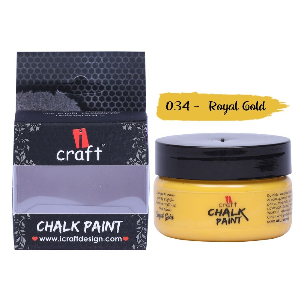 iCraft Chalk Paint Royal Gold - Jar of 50 ML