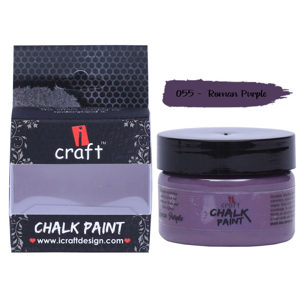iCraft Chalk Paint Roman Purple - Jar of 50 ML