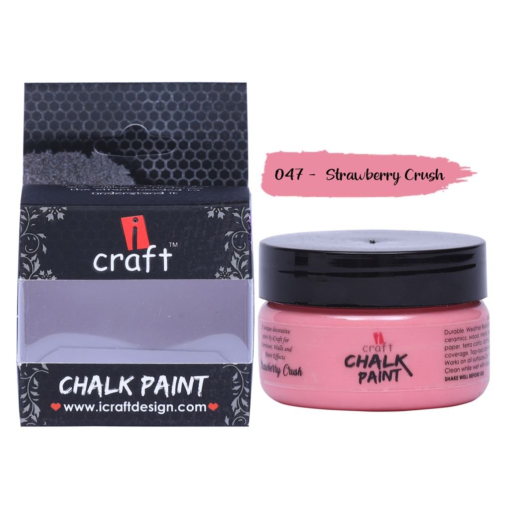 iCraft Chalk Paint Strawberry Crush - Jar of 50 ML
