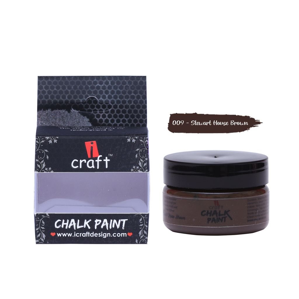iCraft Chalk Paint Stewart House Brown - Jar of 50 ML