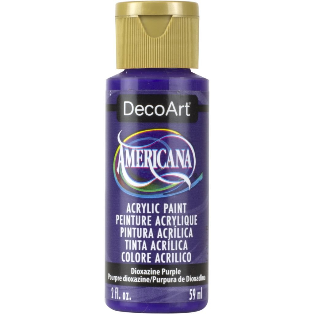 DecoArt Americana Matte Acrylic Paint - 59 ML (2 Oz) Bottle - Dioxazine Purple (101)