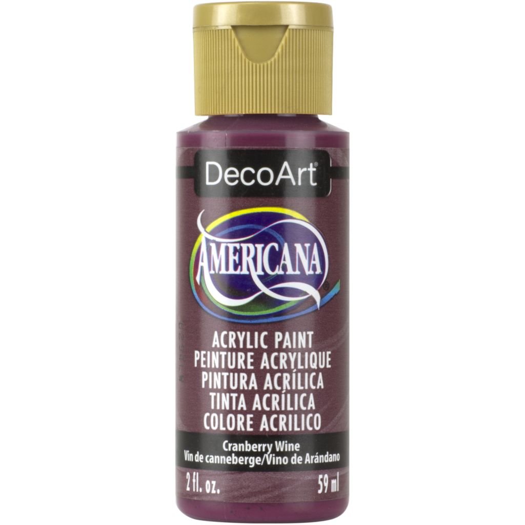 DecoArt Americana Matte Acrylic Paint - 59 ML (2 Oz) Bottle - Cranberry Wine (112)