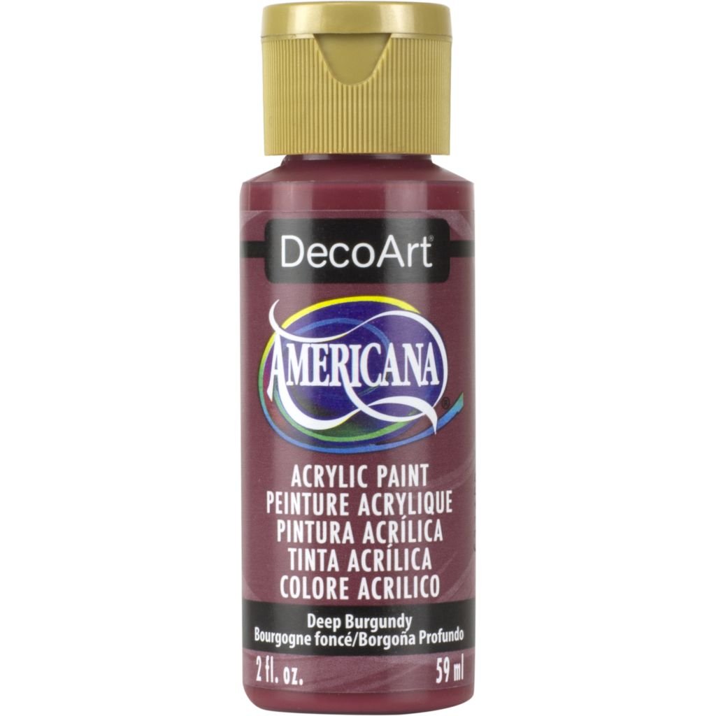 DecoArt Americana Matte Acrylic Paint - 59 ML (2 Oz) Bottle - Deep Burgundy (128)
