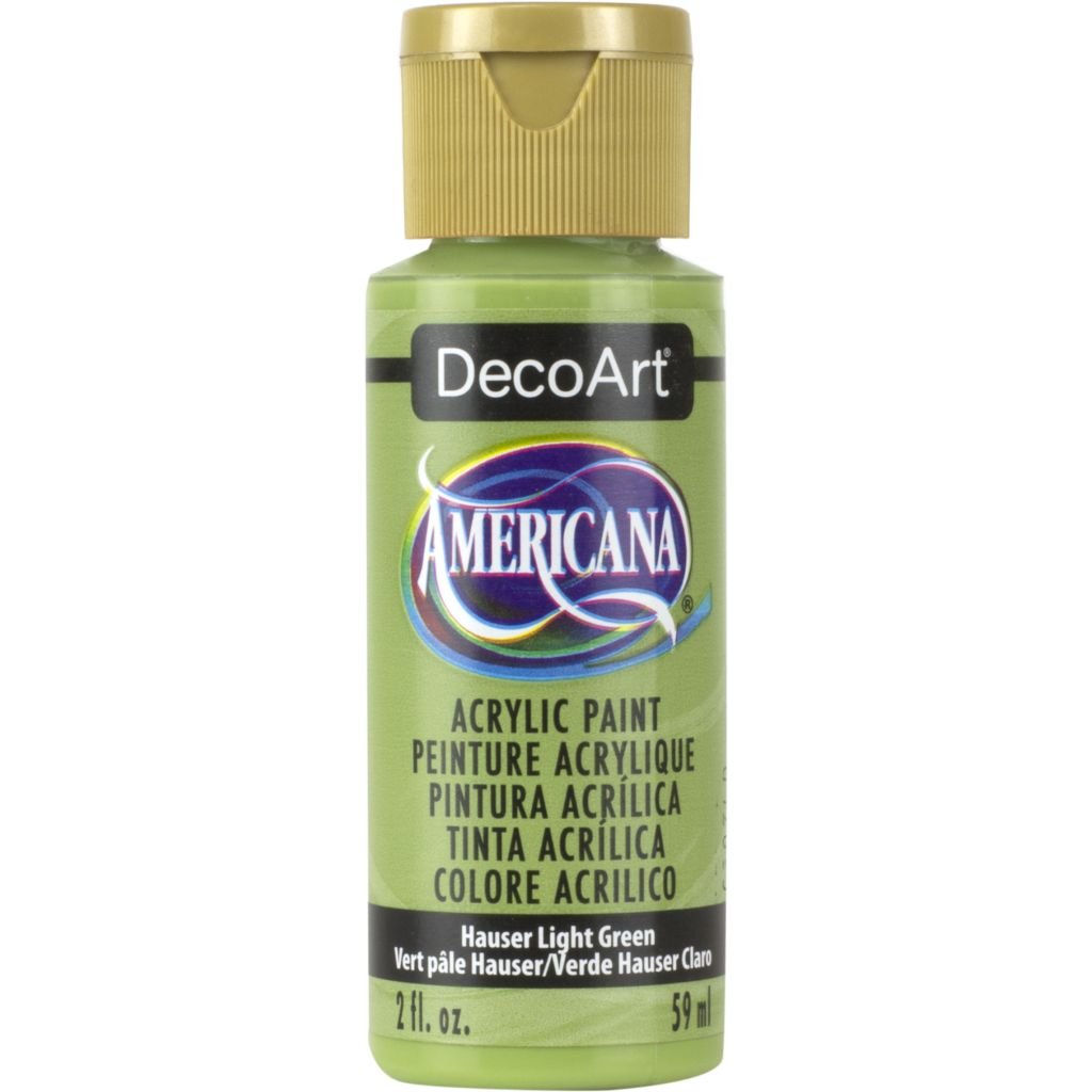 DecoArt Americana Matte Acrylic Paint - 59 ML (2 Oz) Bottle - Hauser Light Green (131)