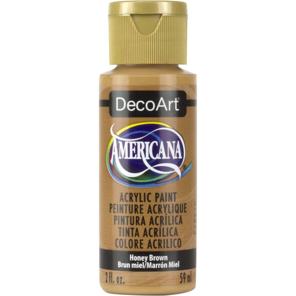 DecoArt Americana Matte Acrylic Paint - 59 ML (2 Oz) Bottle - Honey Brown (163)