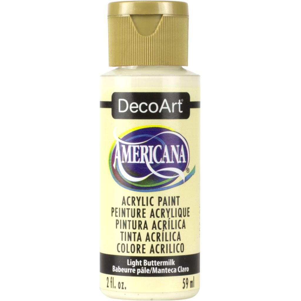 DecoArt Americana Matte Acrylic Paint - 59 ML (2 Oz) Bottle - Light Buttermilk (164)