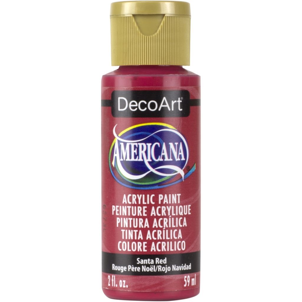 DecoArt Americana Matte Acrylic Paint - 59 ML (2 Oz) Bottle - Santa Red (170)