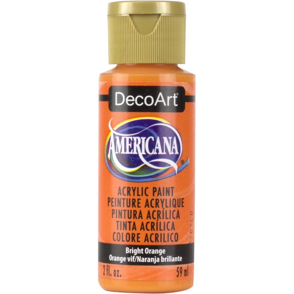 DecoArt Americana Matte Acrylic Paint - 59 ML (2 Oz) Bottle - Bright Orange (228)