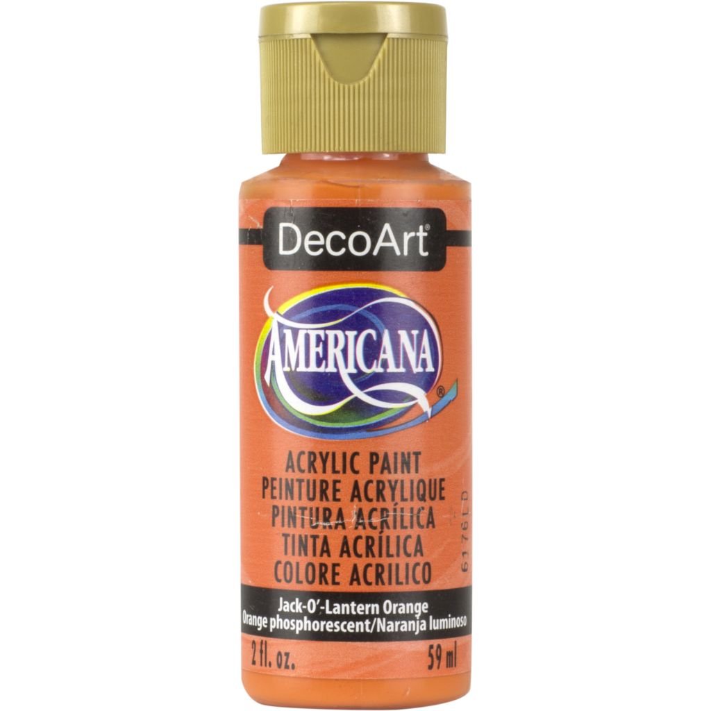 DecoArt Americana Matte Acrylic Paint - 59 ML (2 Oz) Bottle -  Jack-O’-Lantern Orange (229)