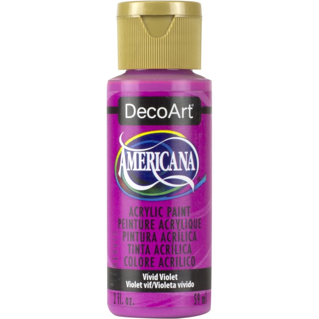DecoArt Americana Matte Acrylic Paint - 59 ML (2 Oz) Bottle - Vivid Violet (232)