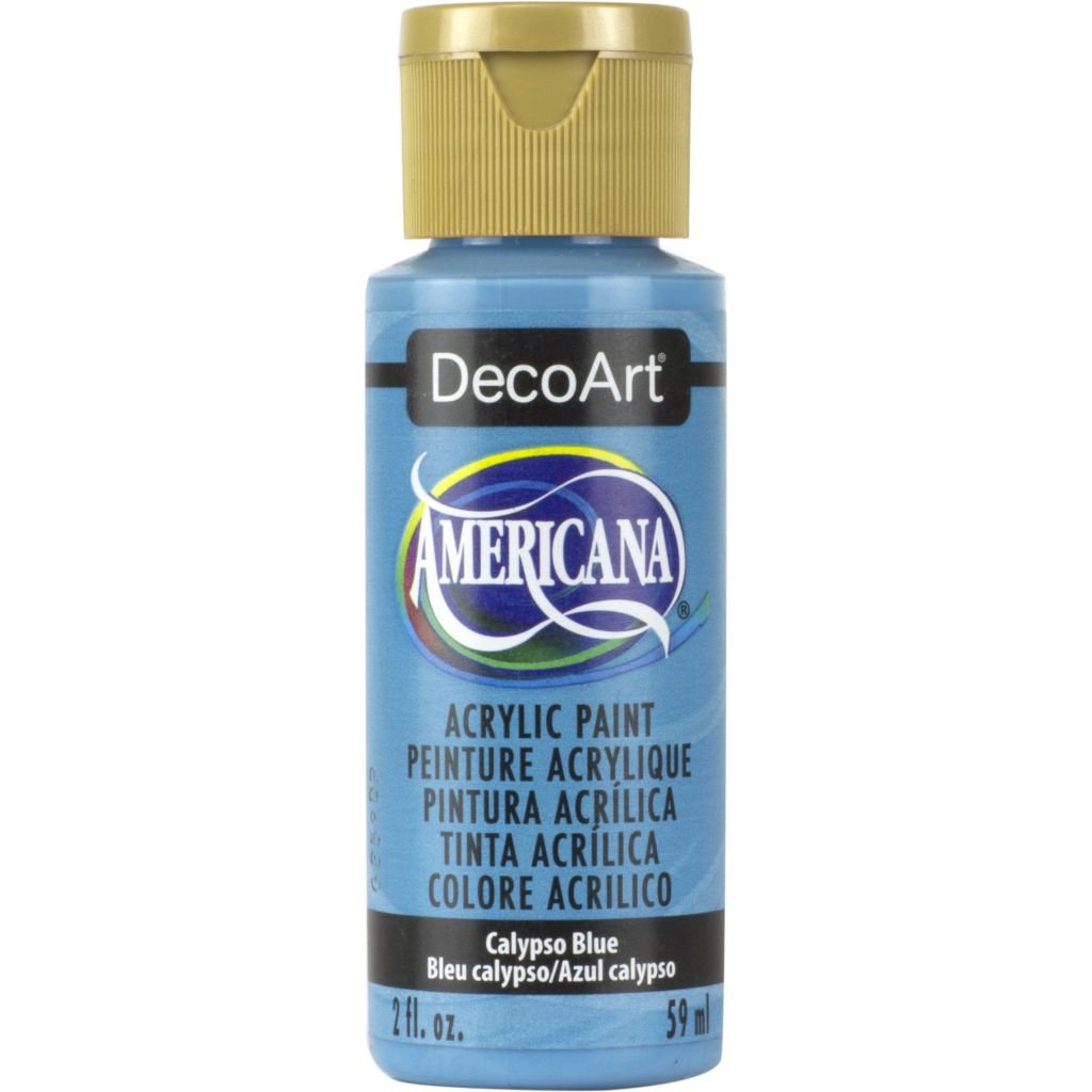 DecoArt Americana Matte Acrylic Paint - 59 ML (2 Oz) Bottle - Calypso Blue (234)