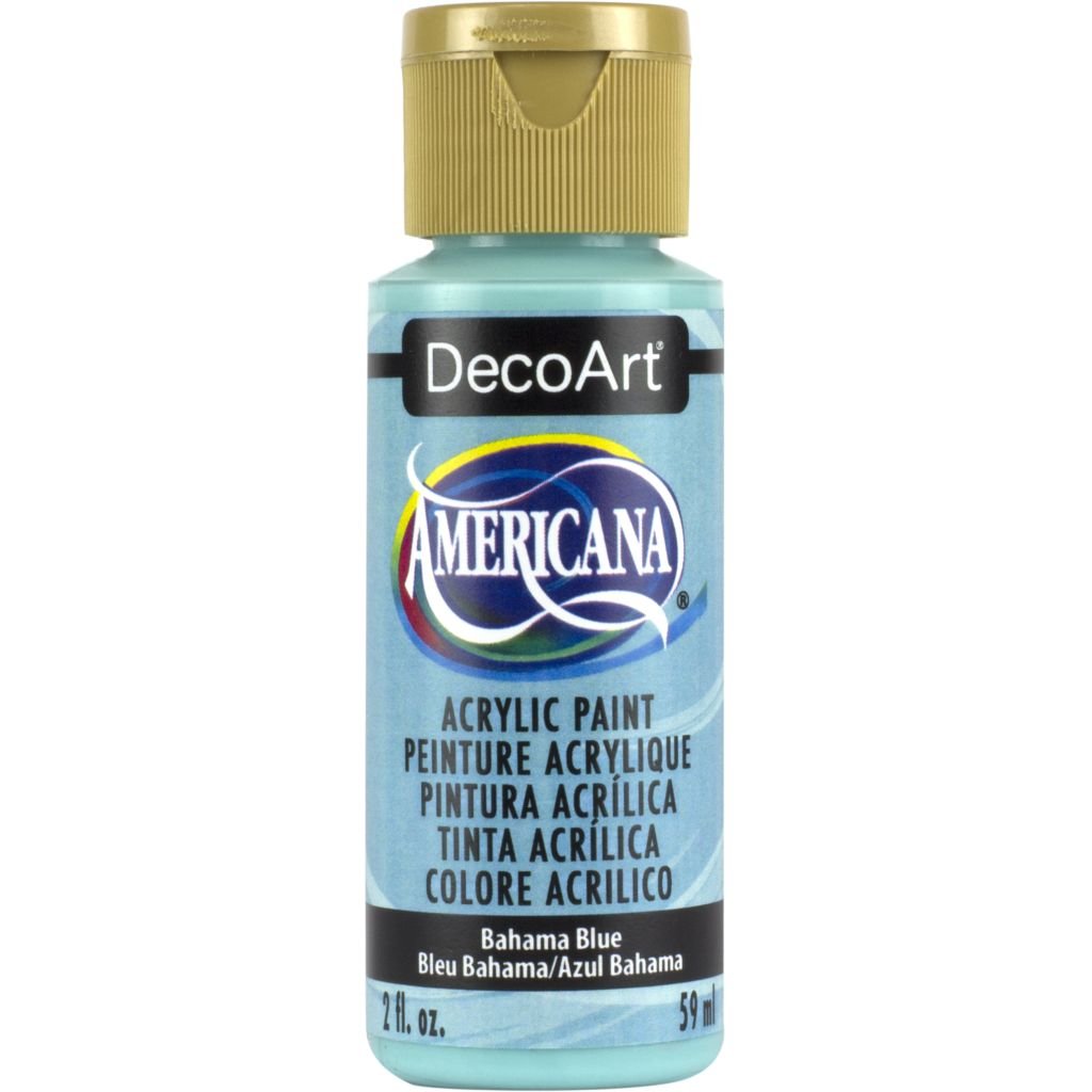 DecoArt Americana Matte Acrylic Paint - 59 ML (2 Oz) Bottle - Bahama Blue (255)