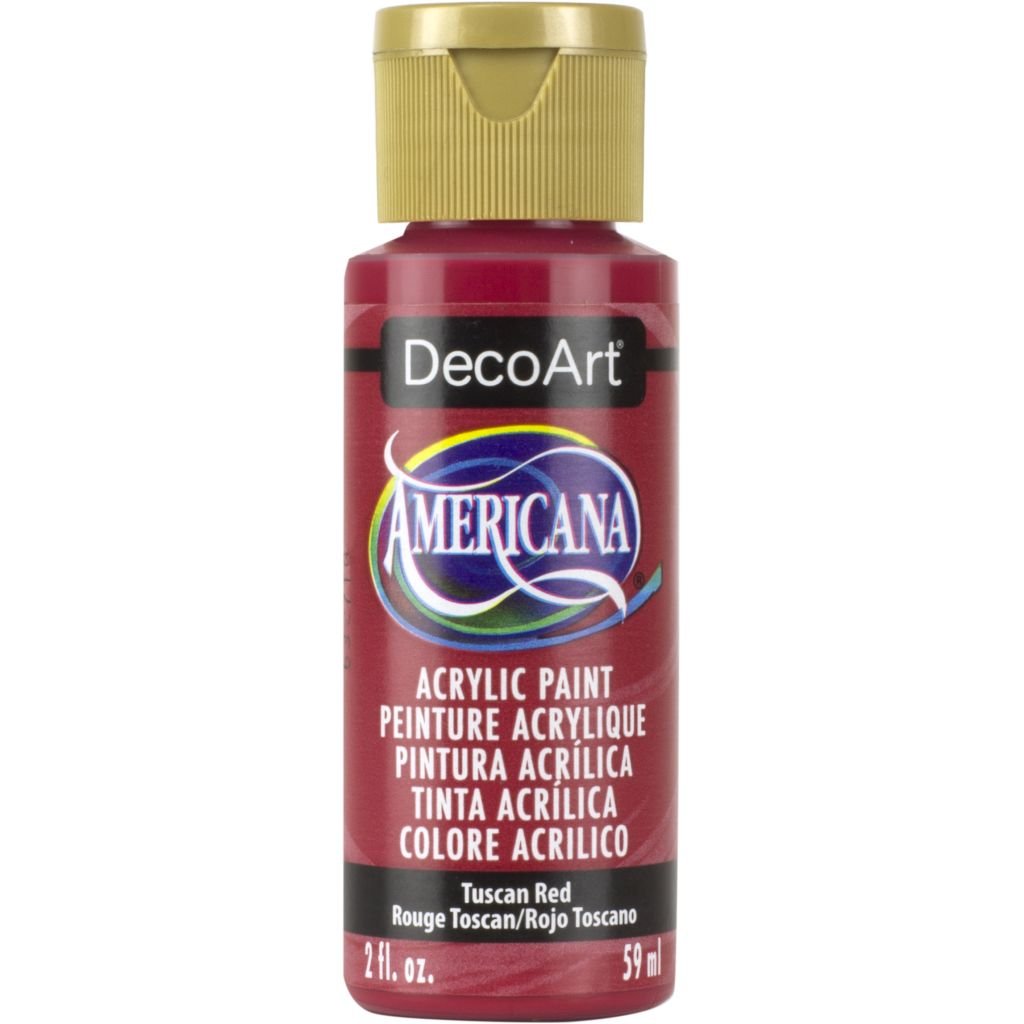 DecoArt Americana Matte Acrylic Paint - 59 ML (2 Oz) Bottle - Tuscan Red (265)
