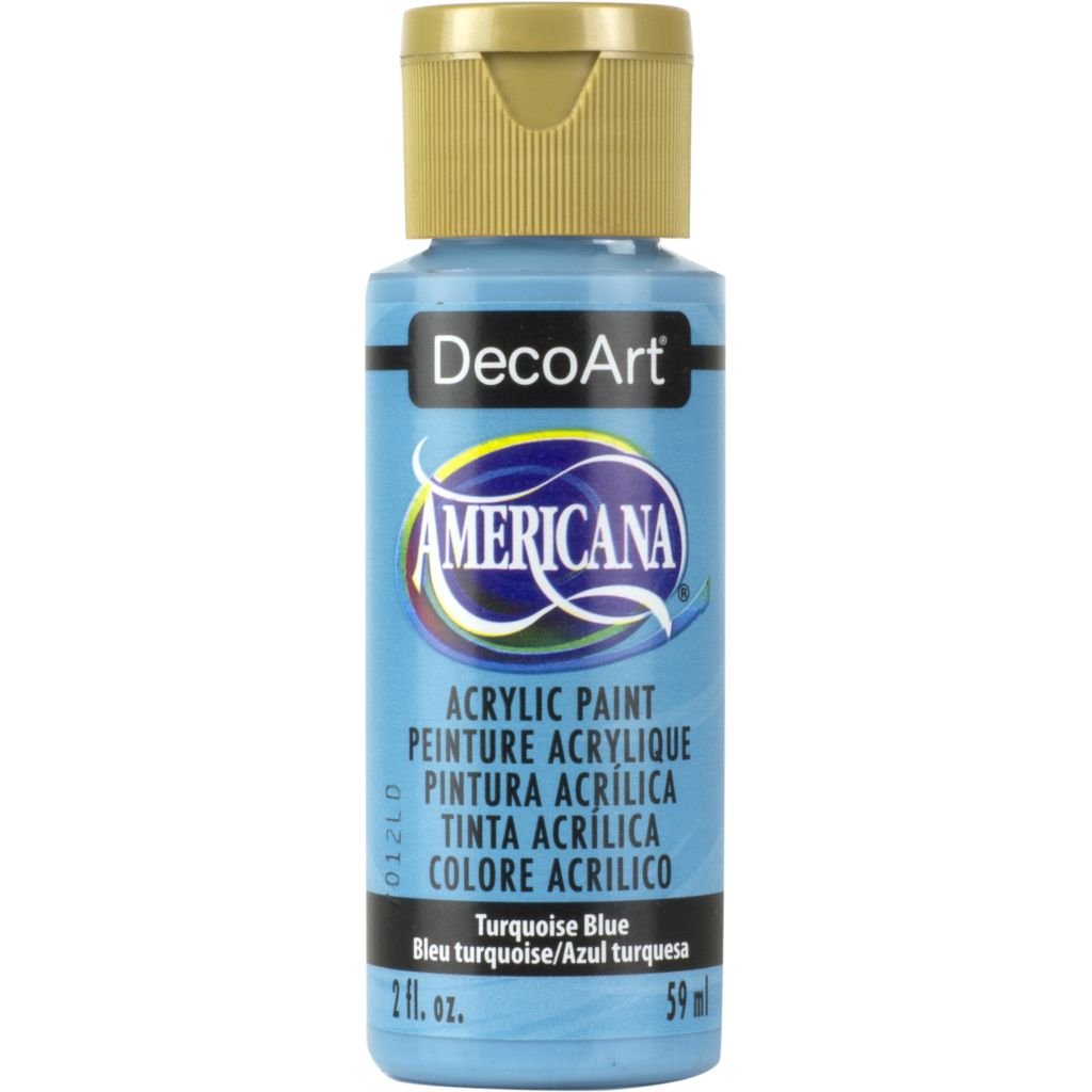 DecoArt Americana Matte Acrylic Paint - 59 ML (2 Oz) Bottle - Turquoise Blue (268)