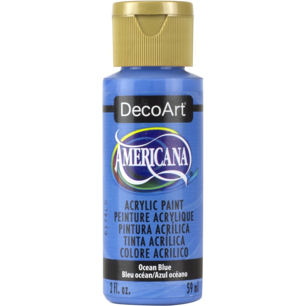 DecoArt Americana Matte Acrylic Paint - 59 ML (2 Oz) Bottle - Ocean Blue (270)