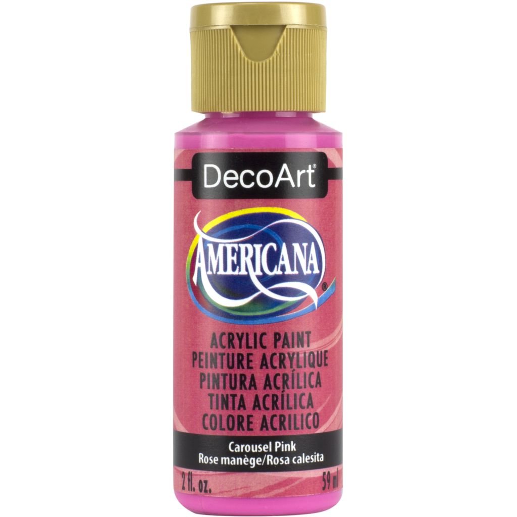 DecoArt Americana Matte Acrylic Paint - 59 ML (2 Oz) Bottle - Carousel Pink (274)