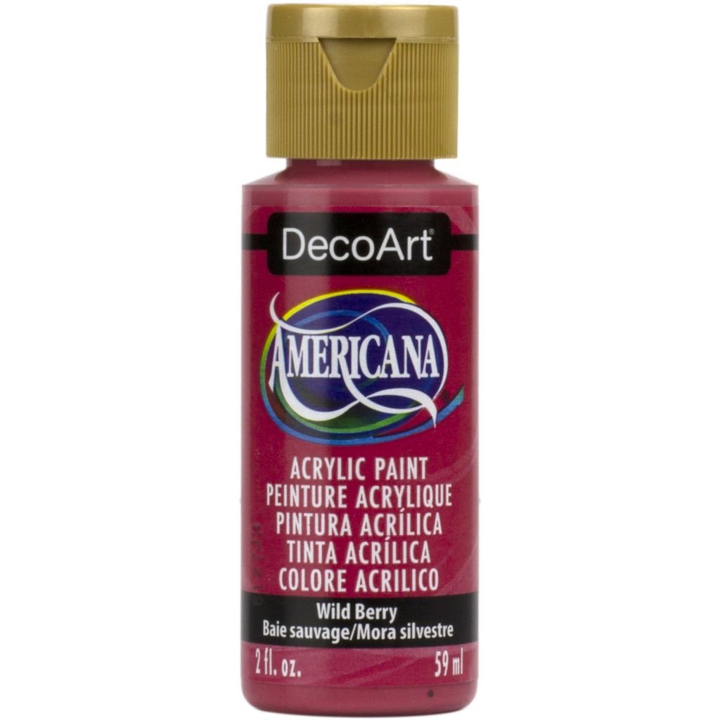 DecoArt Americana Matte Acrylic Paint - 59 ML (2 Oz) Bottle - Wild Berry (362)