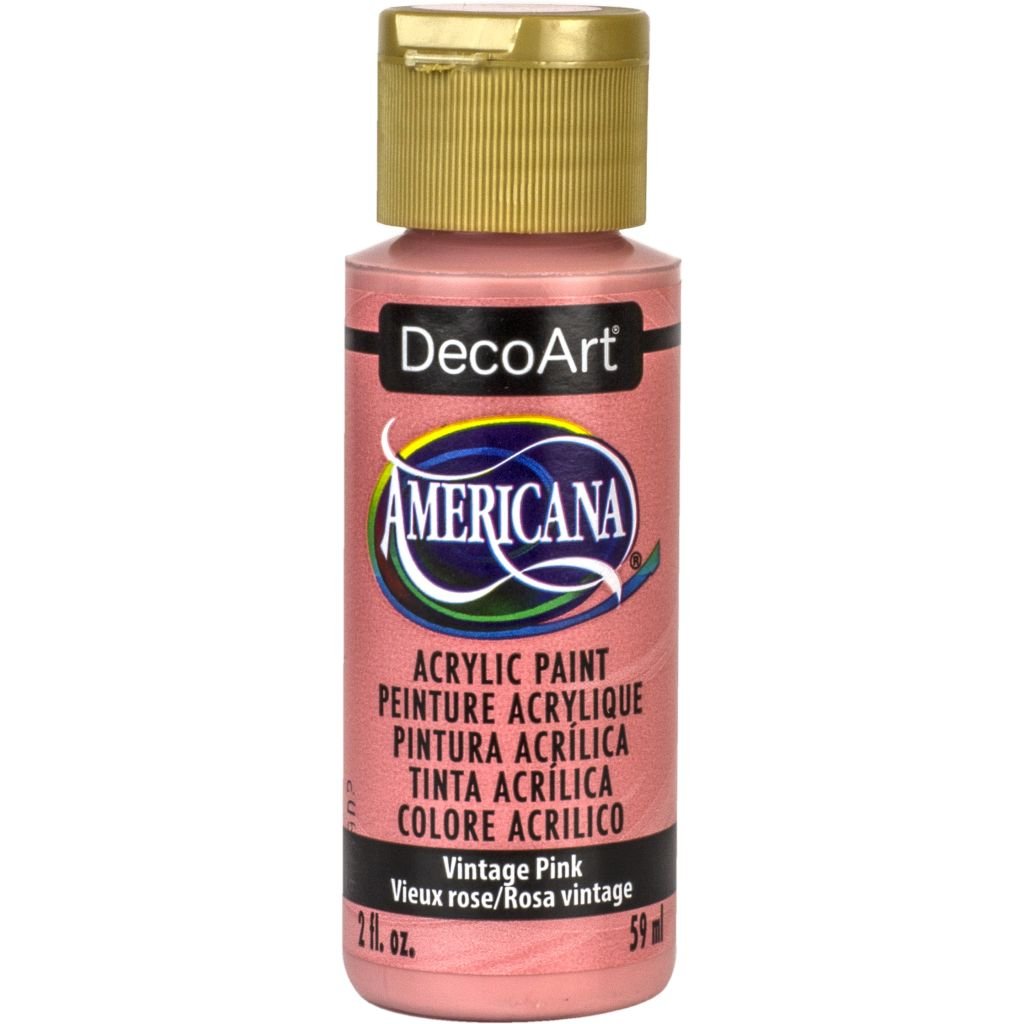 DecoArt Americana Matte Acrylic Paint - 59 ML (2 Oz) Bottle - Vintage Pink (369)