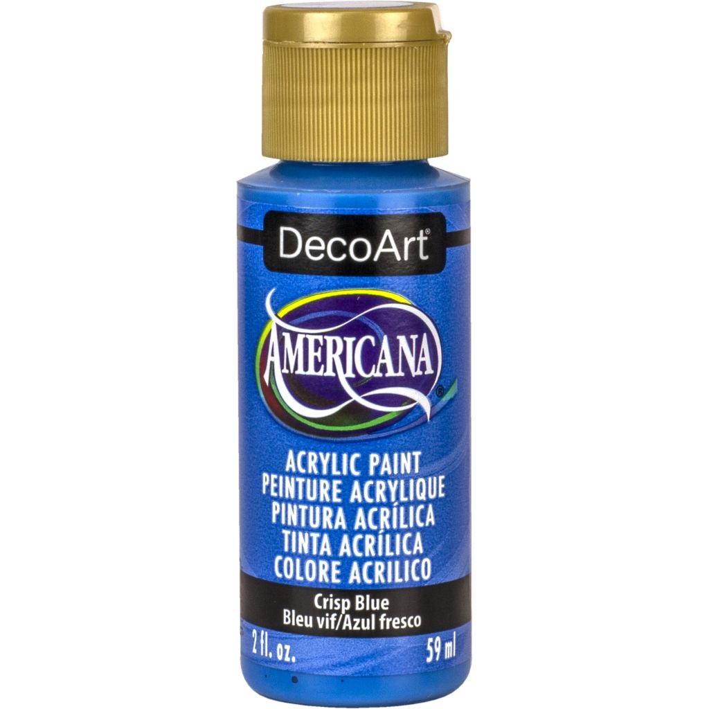 DecoArt Americana Matte Acrylic Paint - 59 ML (2 Oz) Bottle - Crisp Blue  (376)