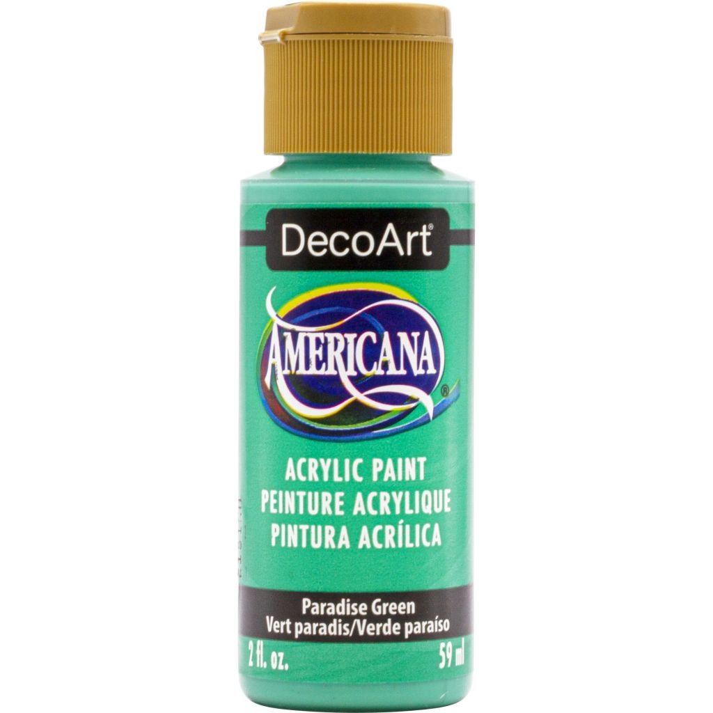 DecoArt Americana Matte Acrylic Paint - 59 ML (2 Oz) Bottle - Paradise Green (414)
