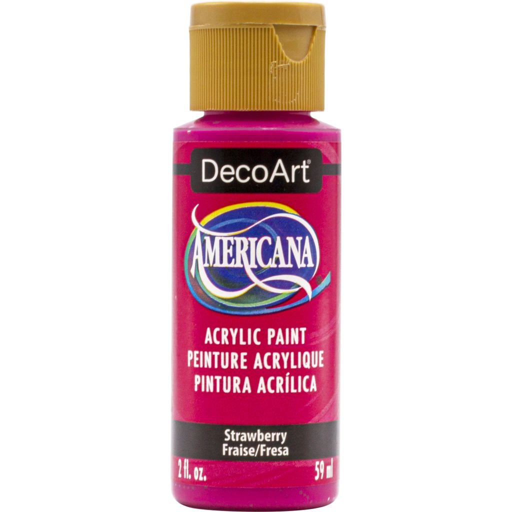 DecoArt Americana Matte Acrylic Paint - 59 ML (2 Oz) Bottle - Strawberry (416)