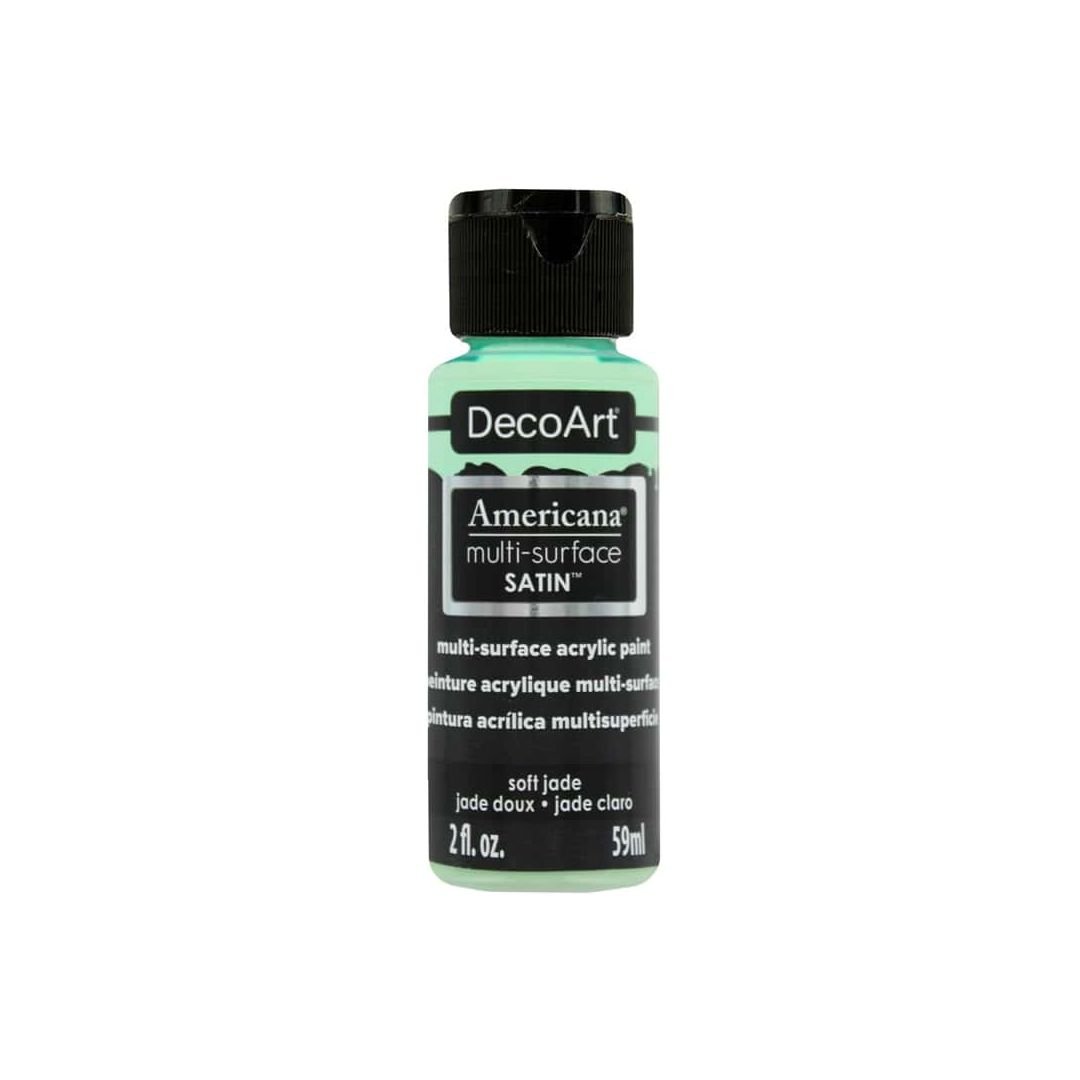 DecoArt Americana Multi Surface Satin Acrylic Paint - 59 ML (2 Oz) - Soft Jade (545)