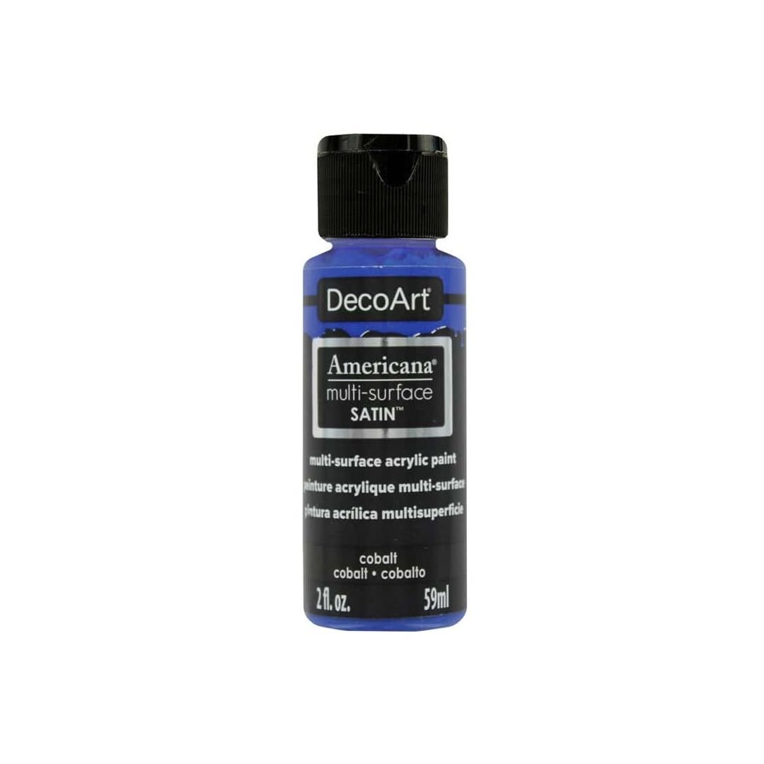 DecoArt Americana Multi Surface Satin Acrylic Paint - 59 ML (2 Oz) - Cobalt (546)