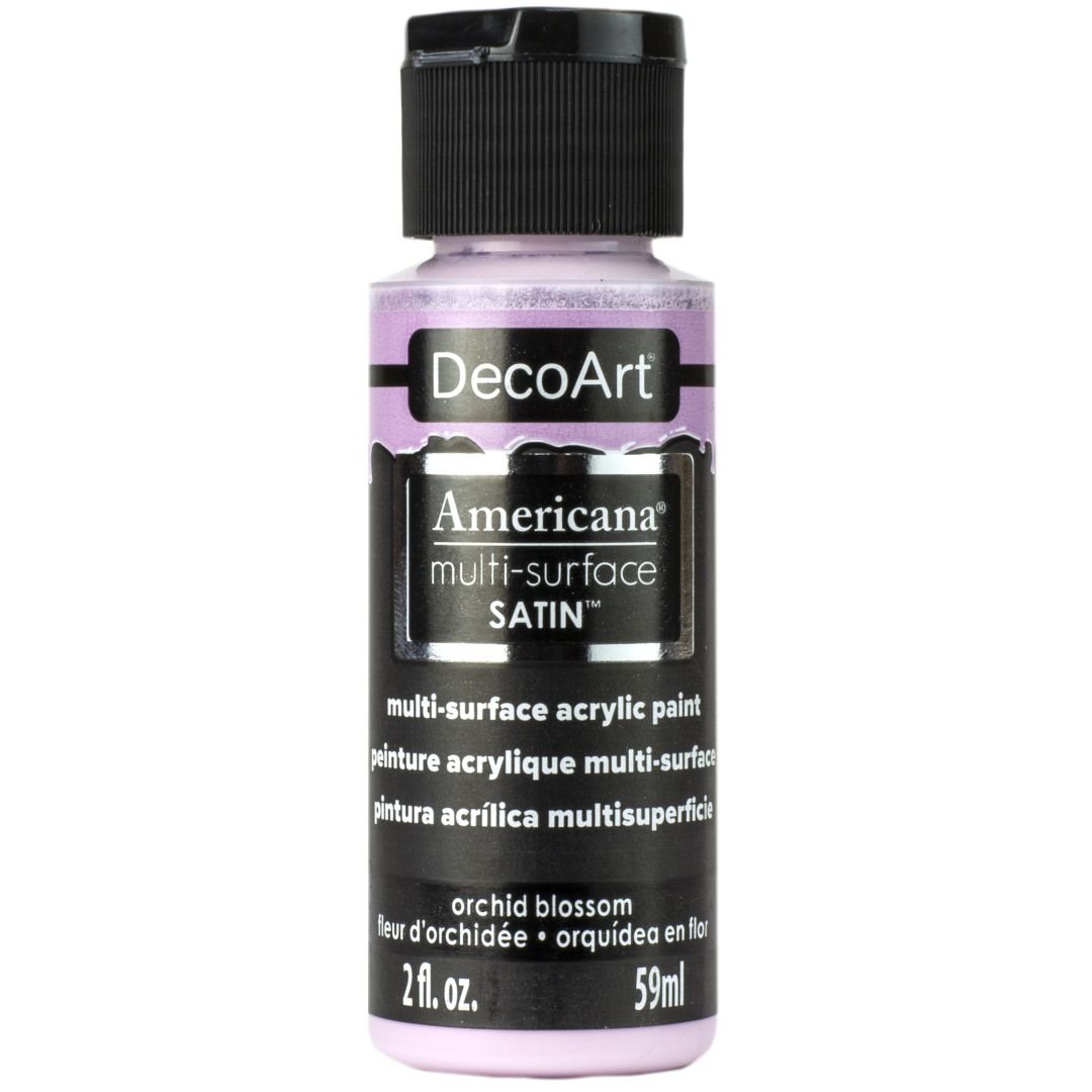 DecoArt Americana Multi Surface Satin Acrylic Paint - 59 ML (2 Oz) - Orchid Blossom (583)