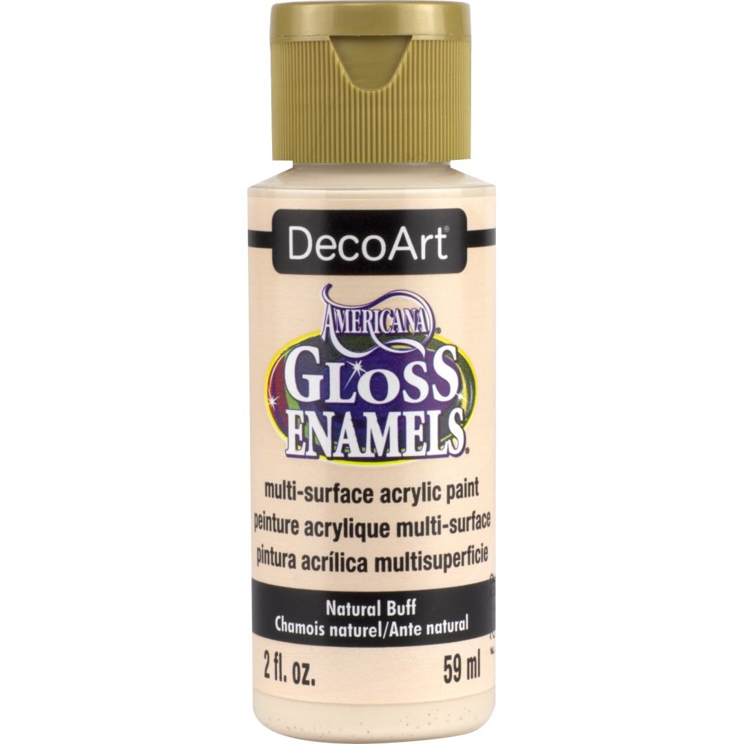 DecoArt Americana Gloss Enamels - Multi-Surface Acrylic Paint - 59 ML (2 Oz) Bottle - Natural Buff (311)