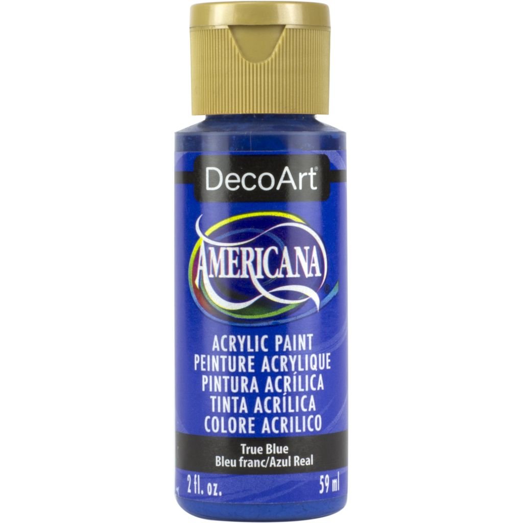 DecoArt Americana Matte Acrylic Paint - 59 ML (2 Oz) Bottle - True Blue (O36)